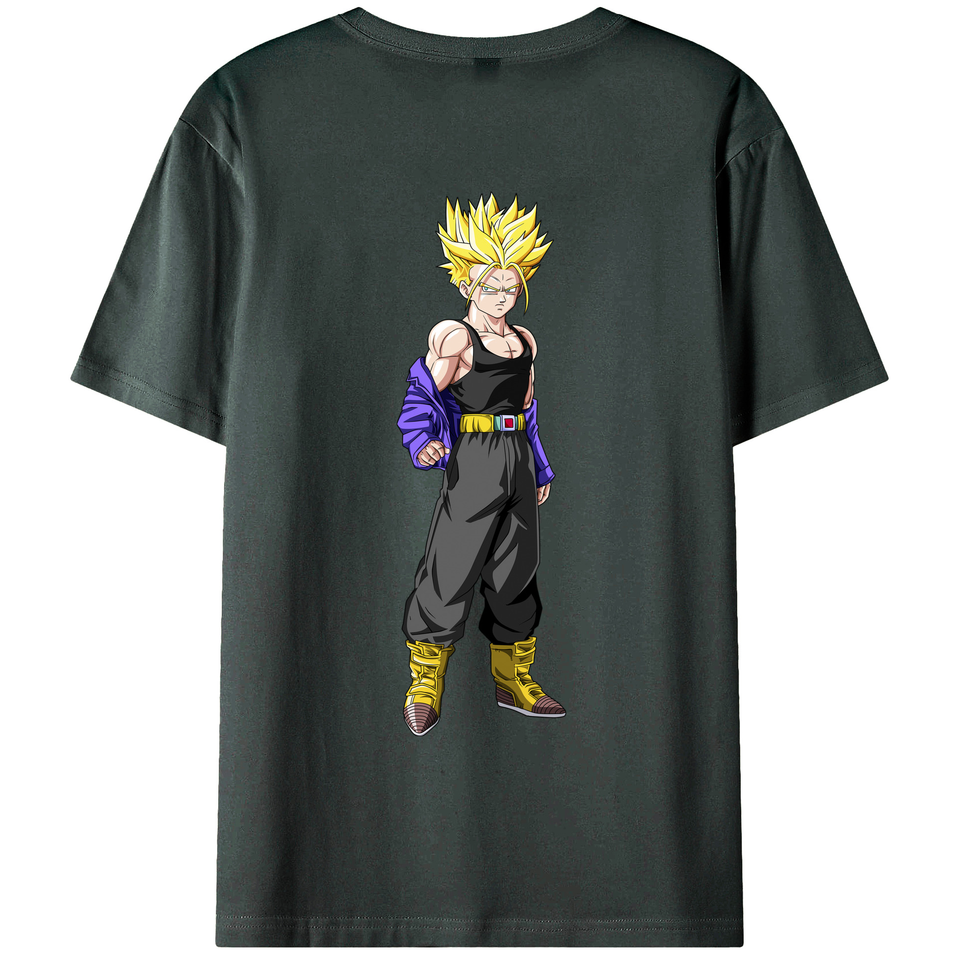 （画像用） ドラゴンボール トランクス（Torankusu）DRAGON BALL Trunks 綿100％ メンズ半袖Tシャツ（バックプリント） 通気性